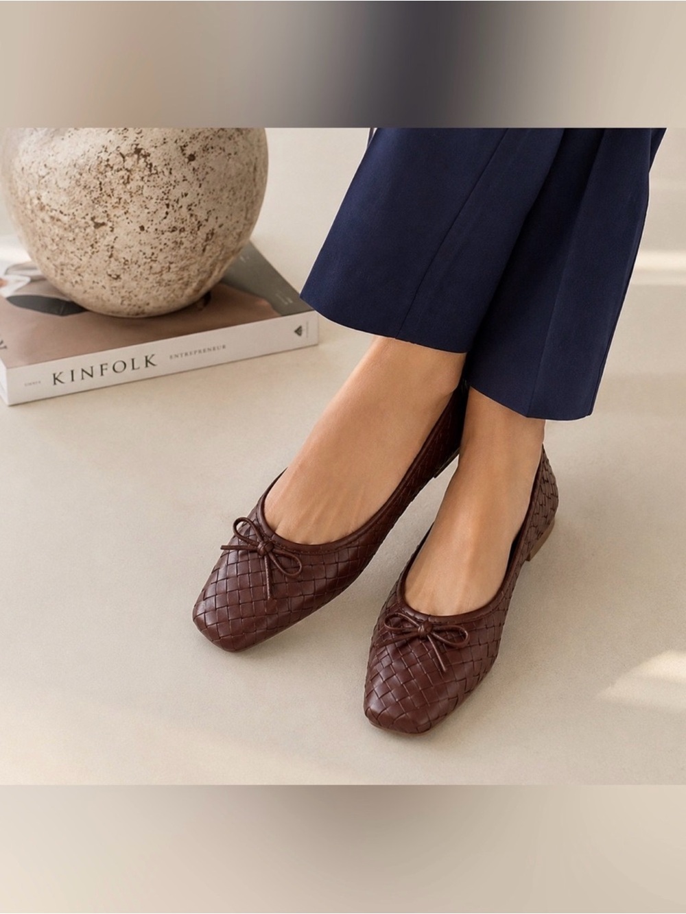 New Bernardo Woven Leather Flats